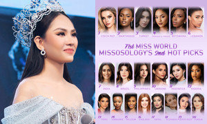 Mai Phương 'mất hút' khỏi bảng dự đoán Miss World sau khi trượt hết giải phụ