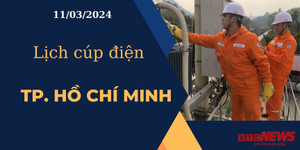 Lịch cúp điện hôm nay ngày 11/03/2024 tại TP.HCM