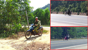 Dân ngang nhiên phá rào, đưa xe máy vào cao tốc La Sơn - Túy Loan