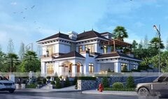 Mẫu nhà mái nhật 2 tầng 2 mặt tiền hiện đại nhất