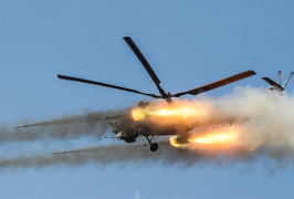 Khoảnh khắc trực thăng Mi-28 Nga oanh tạc mục tiêu ở Ukraine