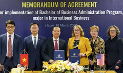 Đại học Kinh tế Quốc dân hợp tác đào tạo với đại học tư thục tốt nhất của Mỹ