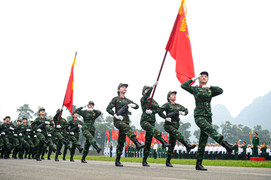 3.500 chiến sĩ hợp luyện diễu binh kỷ niệm Chiến thắng Điện Biên Phủ