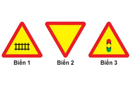 Biển nào báo hiệu giao nhau có tín hiệu đèn?