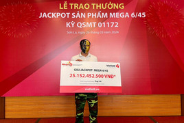 Đang nấu cơm, người đàn ông nhận tin trúng độc đắc Vietlott hơn 25 tỷ đồng