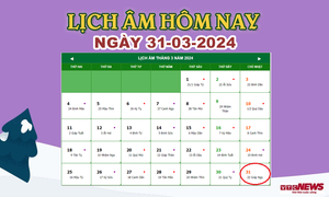 Lịch âm 31/3 - Âm lịch hôm nay 31/3 chính xác nhất - lịch vạn niên 31/3/2024