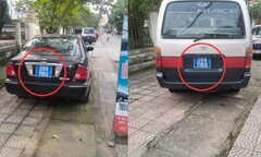 Tạm giữ hai ô tô chung biển số xanh ở Hà Tĩnh