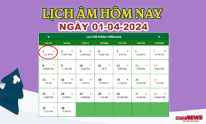 Lịch âm 1/4 - Âm lịch hôm nay 1/4 chính xác nhất - lịch vạn niên 1/4/2024