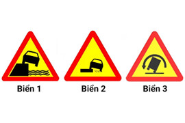Biển nào báo hiệu lề đường nguy hiểm?