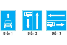 Biển nào báo hiệu rẽ ra đường có làn dành cho ô tô khách?