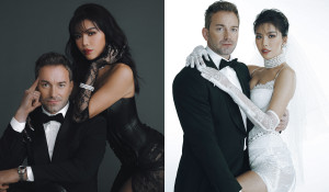 Siêu mẫu Minh Tú tung bộ ảnh cưới cá tính, gợi cảm bên chồng Tây