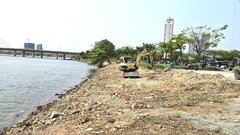 Nghi vấn đổ xà bần lấn sông Hàn, lãnh đạo Đà Nẵng kiểm tra nóng