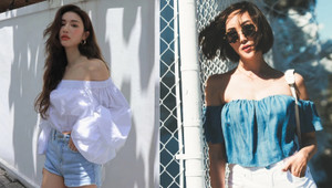 Những kiểu áo hở vai 'làm mưa làm gió' thời gian qua