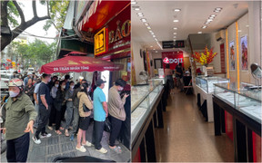 Cảnh mua bán trái ngược ở Hà Nội trong những ngày giá vàng đắt chưa từng có