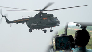 Trực thăng bay diễn tập kỷ niệm 70 năm Chiến thắng Điện Biên Phủ