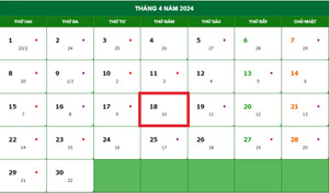 Lịch nghỉ lễ Giỗ tổ Hùng Vương 2024 mới nhất