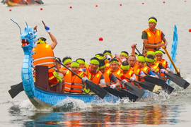 Lễ hội Đền Hùng 2024: 270 VĐV hào hứng tham dự giải đua thuyền rồng