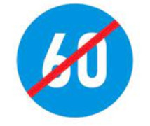 Biển báo hết tốc độ tối thiểu