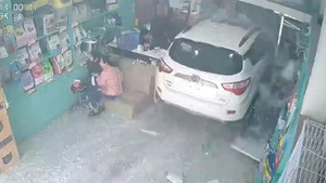 Ô tô lao như tên bắn, 'phá nát' cửa hàng thú cưng