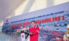 Khởi công thi công biển, ghi nhận 2,3 triệu giờ an toàn Dự án mỏ Đại Hùng pha 3