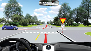 Xe nào phải nhường đường trong tình huống giao thông này?