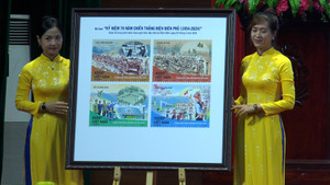 Cận cảnh bộ tem kỷ niệm 70 năm Chiến thắng Điện Biên Phủ