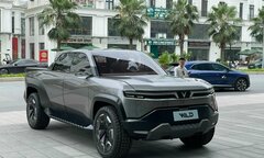 Xôn xao hình ảnh mẫu xe bán tải VinFast Wild xuất hiện tại Hà Nội