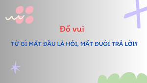 Từ gì mất đầu là hỏi, mất đuôi trả lời?