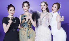 Bà xã Chi Bảo bầu 5 tháng tự tin khoe sắc cùng Thu Phương, Khánh Thi