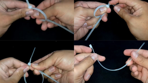 Mẹo cởi dây rút nhựa dễ dàng