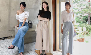 Kiểu quần ống rộng được ưa chuộng đầu hè của chị em công sở