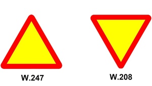 Những cặp biển báo dễ gây nhầm lẫn 