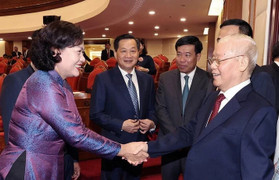 Quang cảnh buổi khai mạc Hội nghị Trung ương lần thứ 9 khóa XIII