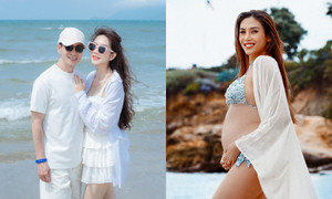 Sao Việt 24/5: Vợ chồng Lý Hải tình tứ trên biển, Võ Hoàng Yến bụng bầu gợi cảm