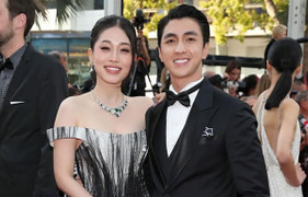 Vợ chồng Bình An - Phương Nga sánh đôi trên thảm đỏ LHP Cannes
