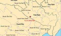 Động đất 3.4 độ richter ở Ninh Bình
