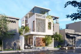 Mẫu thiết kế nhà 3 tầng có sân thượng đẹp, được nhiều người yêu thích