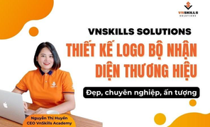 VnSkills Solutions thiết kế logo bộ nhận diện thương hiệu công ty đẹp
