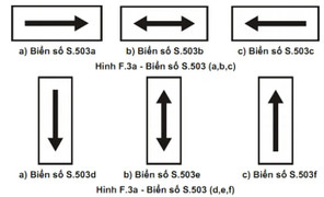 Các loại biển phụ theo quy chuẩn mới nhất 