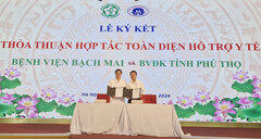 Bệnh viện đa khoa tỉnh Phú Thọ và Bệnh viện Bạch Mai ký thỏa thuận hỗ trợ y tế
