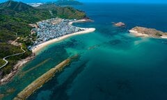 Tuyệt cảnh biển mùa nước cạn ở làng chài tại Quy Nhơn