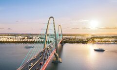 Tiến độ thi công cây cầu nghìn tỷ nối 'đảo tỷ phú' với trung tâm Hải Phòng