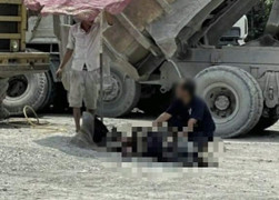 Nổ lốp máy xúc trong mỏ đá ở Bình Dương, 1 người chết