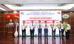 EVNSPC công bố các quyết định kiện toàn công tác cán bộ 
