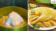 Luộc gà nên đặt úp hay ngửa mới đúng?