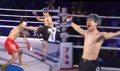 Cao thủ Trung Quốc trúng 1 đòn ngã gục, đấu 10 giây thua luôn võ sĩ karate
