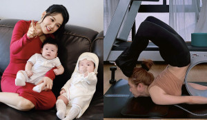 Sao Việt 15/6: Nhã Phương khoe động tác yoga khó, Sam quây quần bên 2 con