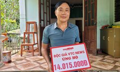 Gần 24 triệu đồng của bạn đọc VTC News ủng hộ hoàn cảnh khó khăn ở Hà Tĩnh
