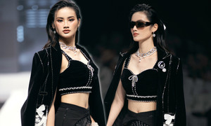 Hoa hậu Ý Nhi trở lại sàn diễn thời trang sau thời gian đi du học