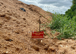 Vi phạm hành lang an toàn giao thông khi san lấp mặt bằng dự án tại Bình Định